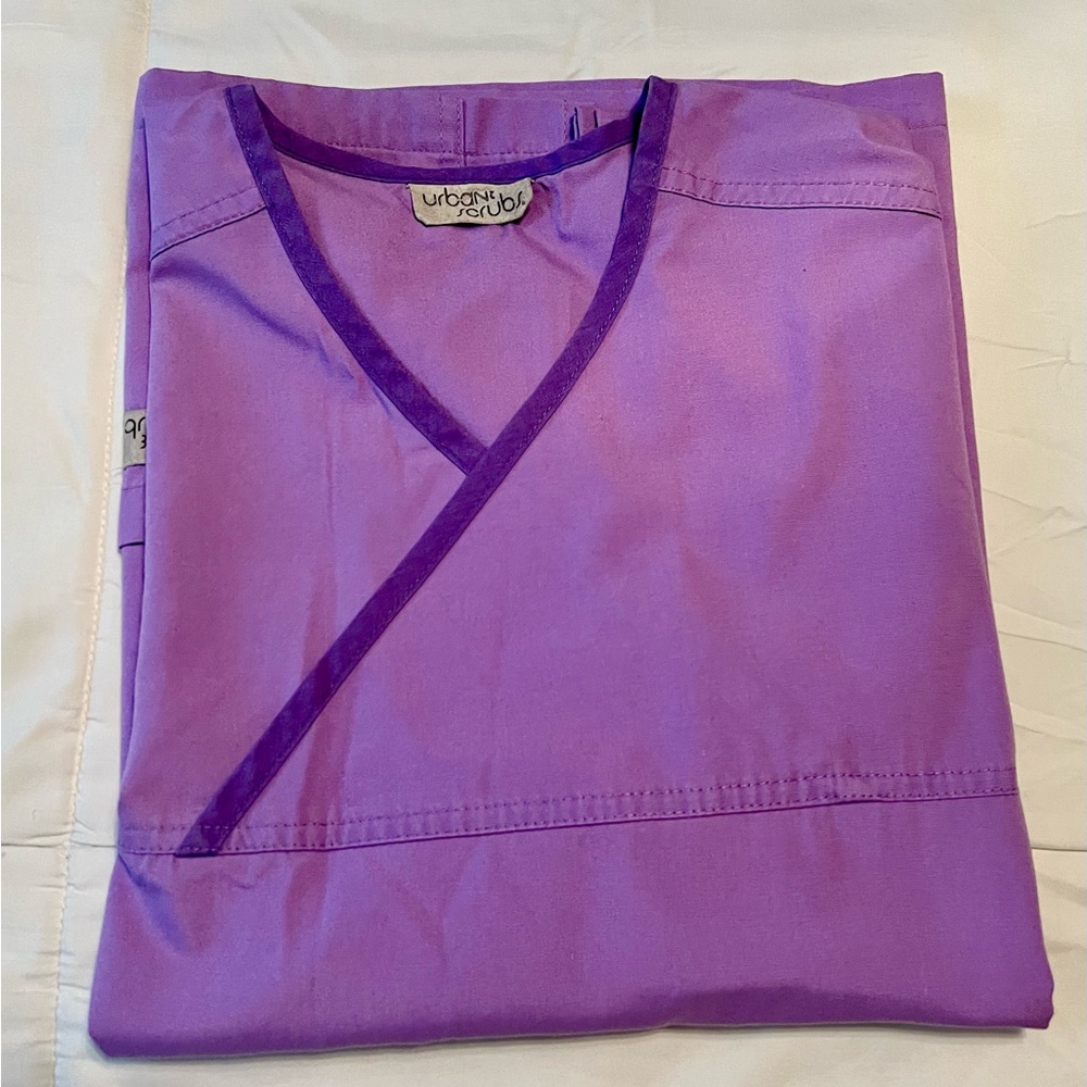 Urbane Purple Scrub‎ Top with Pocket
